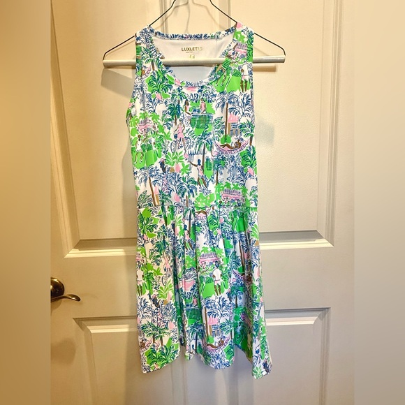 Lilly Pulitzer Luxletic punta Cana active dress, UPF50, XS.  Like new, Worn 1x. - Picture 2 of 4